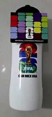 FIFA World Cup 2026 Official Licensed 32oz Squeeze Water Bottle White Can Mex US